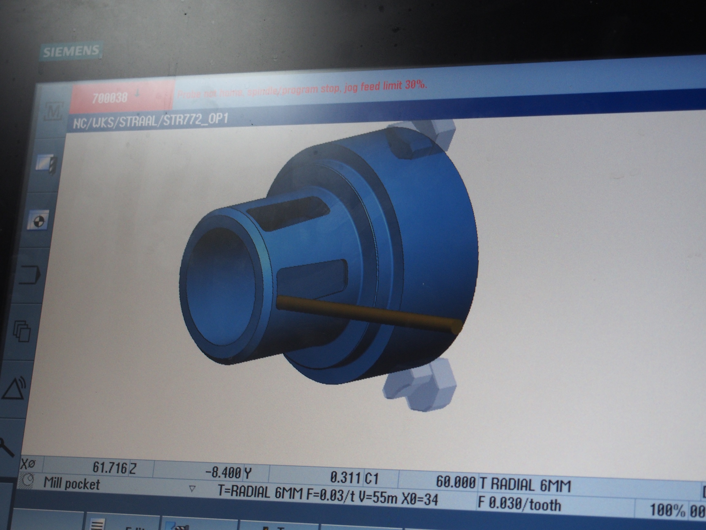 Simulation of impeller machining on XYZ TC 320 LTY with Siemens 828D ShopTurn